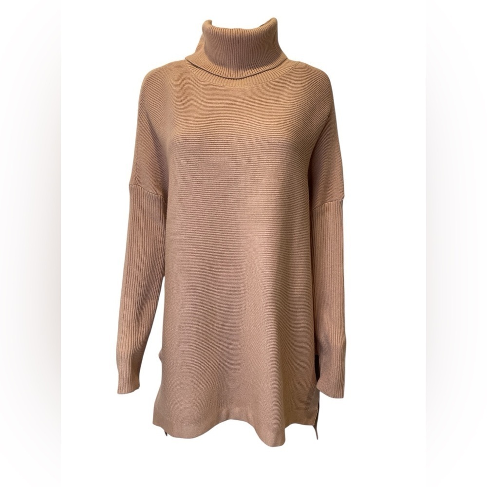 Lillusory Women's Ribbed Knit Sweater - Tan size L